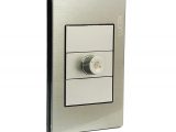 Placa con dimmer plata Lucek