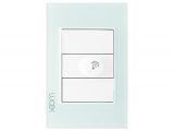 Placa con dimmer aqua Lucek