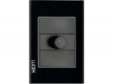 Placa con dimmer negro Lucek