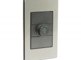 Placa con dimmer plata/negro Lucek