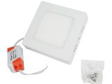 Luminaria cuadrada 6W 6500K sobreponer Sanelec